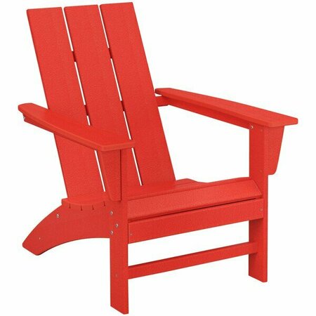 POLYWOOD AD420SR Sunset Red Modern Adirondack Chair 633AD420SR